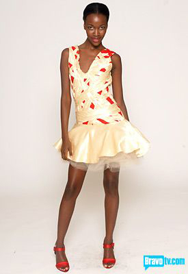 Illustration for article titled Project Runway: Team Ugly Brown Dress Vs. Leatherface